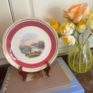 Antique hand painted compote/ cake plate 💕